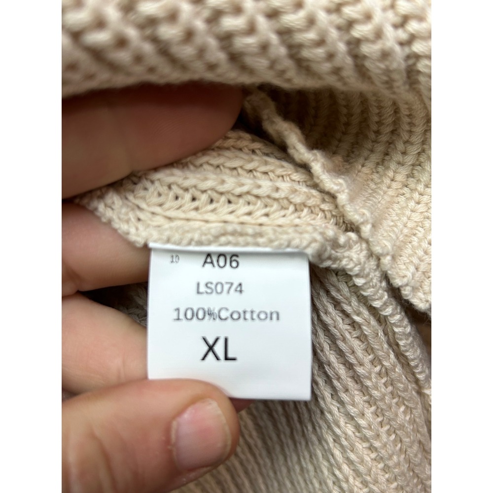 Crew Neck Short Sleeve Knit Sweater - Cream - Picture 7 of 8